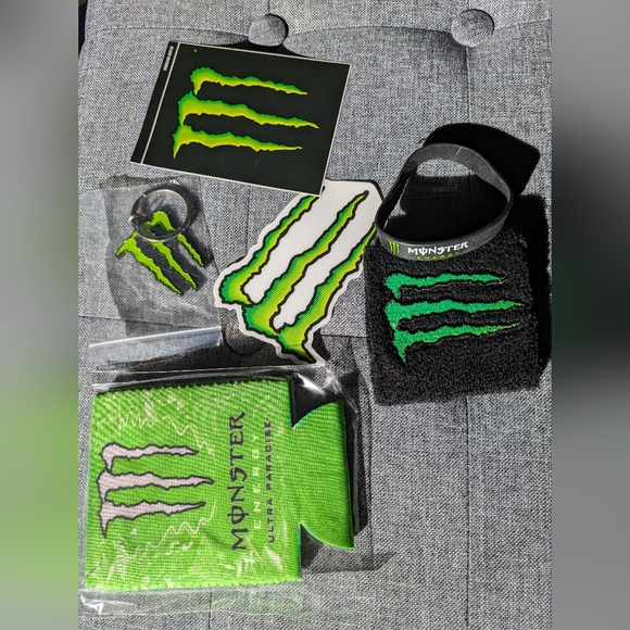 Monster Other - Monster Energy Genuine Swag Grab Kit Decals Wrist Warmer Keychain Coozie Pack